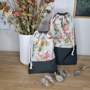 Projektpose Blomst / mrkegrn