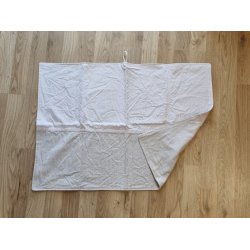 Hndsyet Viskestykke med Delikat Lyserd Blonde og Stilfulde Striber